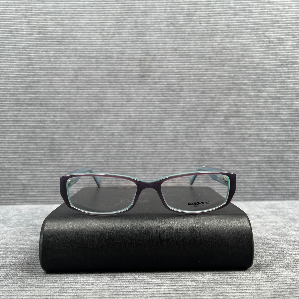 Marchon NYC Majestic 515 Purple Teal Y2k Eyeglass Frames West Side 52-16-135